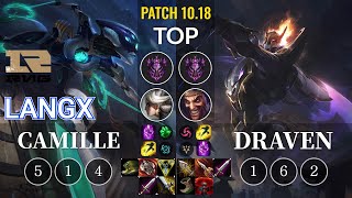 RNG Langx Camille vs Draven Top - KR Patch 10.18