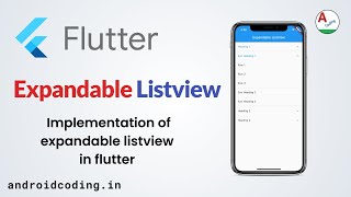 Flutter : Expandable listview tutorial for beginners | flutter coding