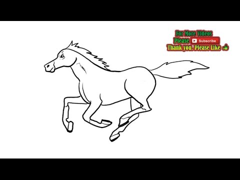 How to Draw a Running Horse - YouTube