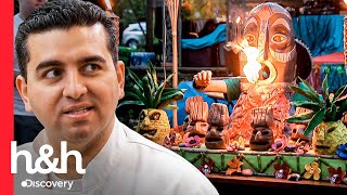 Ardiente pastel del Dios Tiki lanza fuego | Cake Boss | Discovery H&H