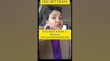 UGC NET 5 Must know works of William Shakespeare #britishliterature #english #ugcnet
