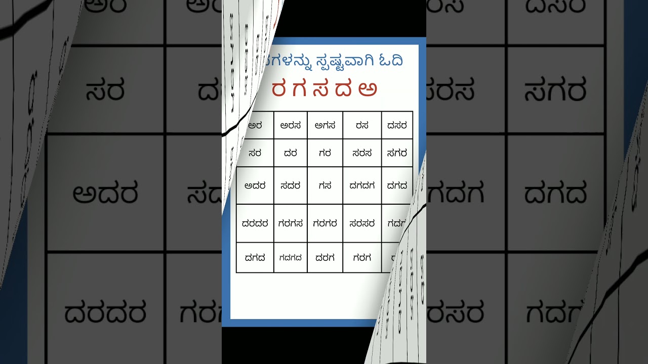 Kannada Reading Practice Worksheet | Maathemaanikya| 