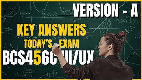 BCS456C UI/UX Version A – Official Key Answers Released | Match Your VTU 2025 Exam Paper Now!