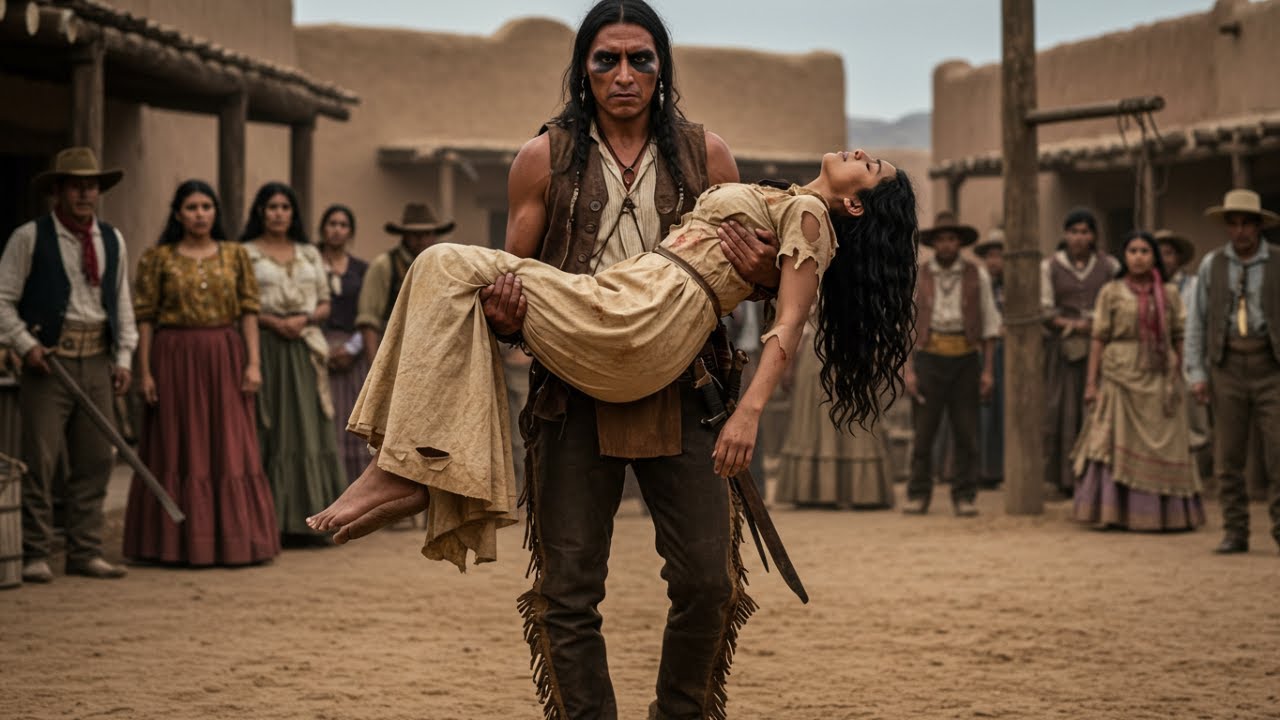 UNA VIUDA FUE AZOTADA HASTA DESMAYAR... PERO UN GUERRERO APACHE LA CARGÓ EN BRAZOS FRENTE AL PUEBLO