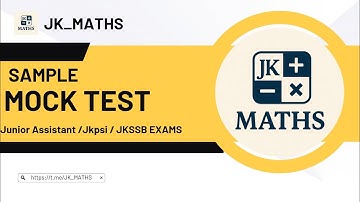 MOCK TEST FOR JKPSI EXAM | JUNIOR ASSISTANT | JKPSI | ALL JKSSB EXAMS #jkpsi #jkssb #jkp #ssc #alp