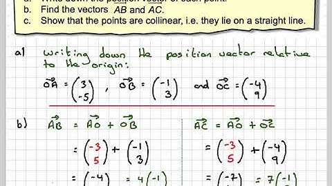 Proving three points are collinear using vectors