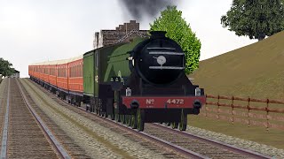 Short Passenger Run ǀ Flying Scotsman Locomotive ǀ Microsoft Train Simulator ǀ Timelapse