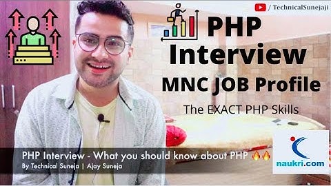 PHP Interview - MNC JOB Profile - The EXACT PHP Skills 🔥🔥