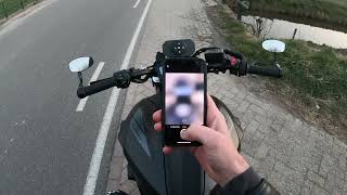 Test ride with my home made phone holder (Iphone X) - Yamaha MT-07 2019