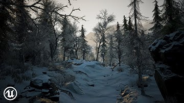 My First Environment in Unreal Engine 5 - SNOW Environment (Level Design)