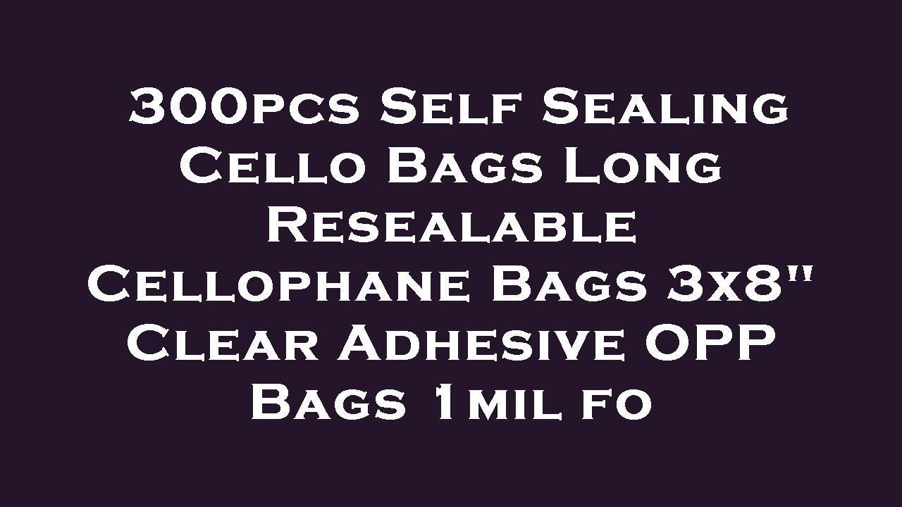 300pcs Self Sealing Cello Bags Long Resealable Cellophane Bags 3x8" Clear Adhesive OPP Bags 1 Review