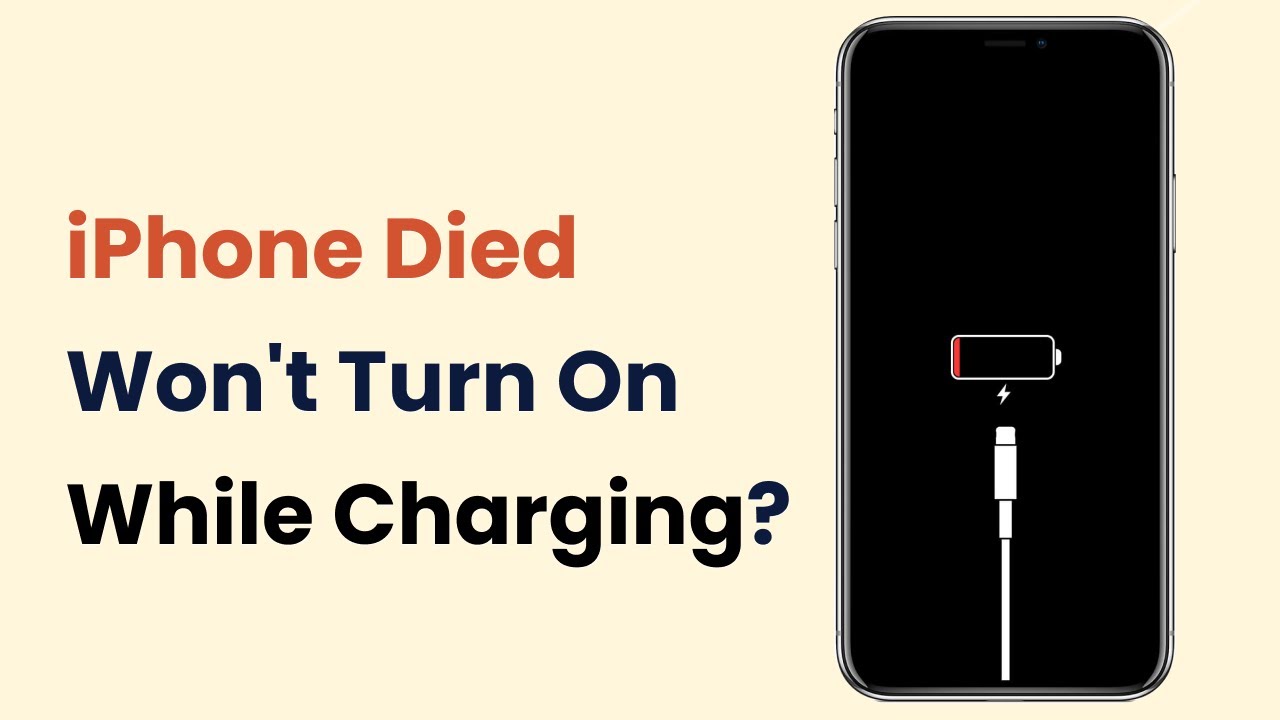 🔥[2023 Tutorial Guide] iPhone Died and Won't Turn On While Charging? 🤩5  Real Methods to Fix It! - YouTube