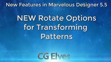 Marvelous Designer 5.5 Tutorial: New Rotate Pattern Features