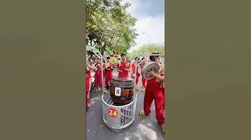 Đánh Trống Múa Lân Cực Hay đoàn Lân Sư Rồng Phúc Tâm lễ hội Đình Tân Lân 2025