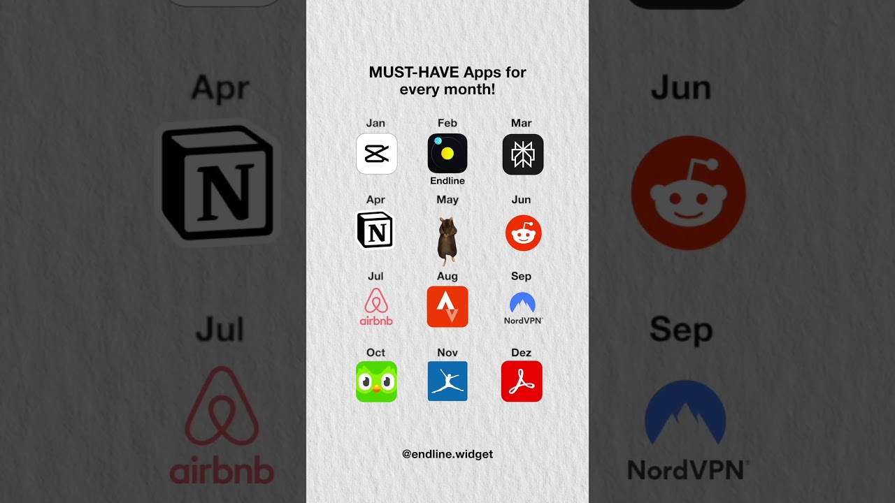MUST-HAVE Apps for every month! 