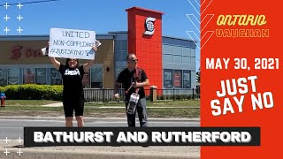 Richmond Hill Anti Lockdown Protest - Bathurst and Rutherford intersection - 2021 May 30