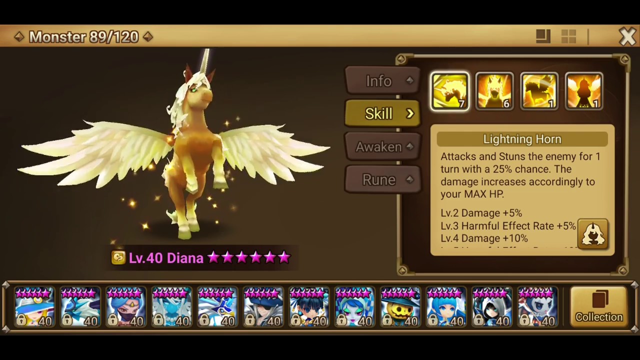 Summoners War - How To Rune: Diana ( Wind Unicorn)