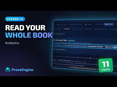 See Your Whole Novel at Once: 11 Analytics Pages | ProseEngine Tutorial 14