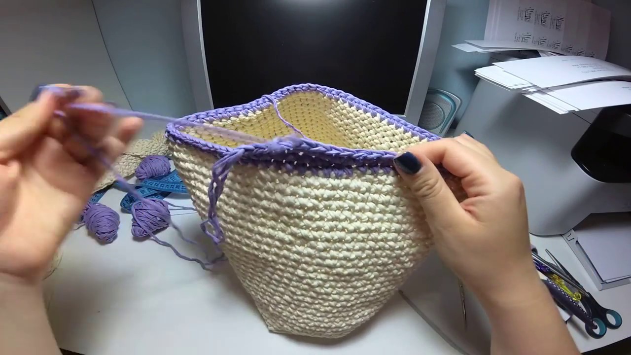 Ввод нового цвета при вязании по спирали крючком (один из способов)