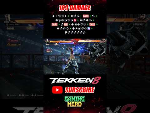 109 DAMAGE | Bryan Fury Combo Tekken 8 Season 2 #shorts #tekken8 #youtubeshorts