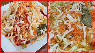 Очень Вкусная капуста в рассоле. Салат из капусты.Delicious cabbage in brine.