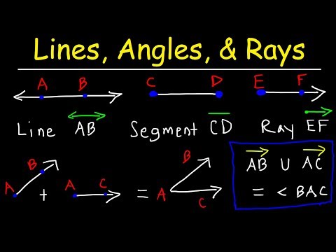 Lines, Rays, Line Segments, Points, Angles, Union & Intersection - Geometry Basic Introduction