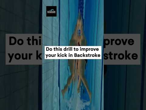 Short and sharp kicks for a powerful backstroke - try this drill! #swimmingtips #shorts