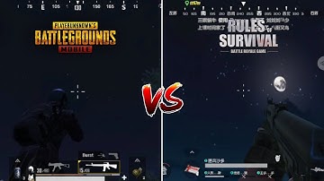 PUBG Mobile vs Rules of Survival || Night Mode Comparison
