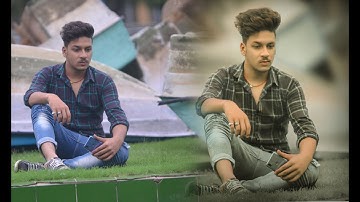 Photoshop Tutorial How to Edit Outdoor Portrait Blur & Color Background by Davil studio