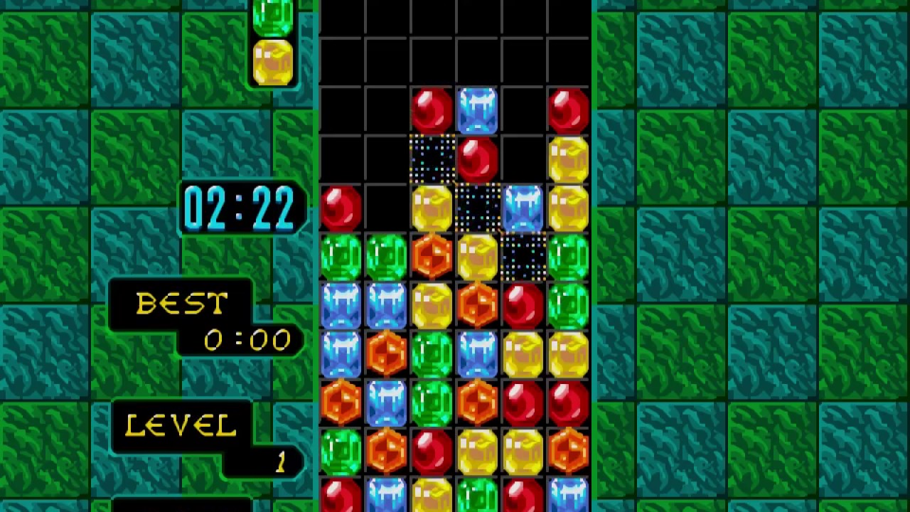 Columns (World) (Sega Mega Drive/Genesis) Flash Columns Longplay