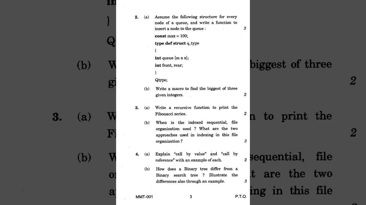 MMT 001   IGNOU December 2019 Question