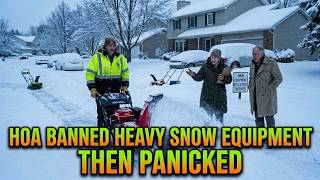 HOA Banned Heavy Snow Equipment Then Panicked When Mine Was the Only Machine That Could Clear the