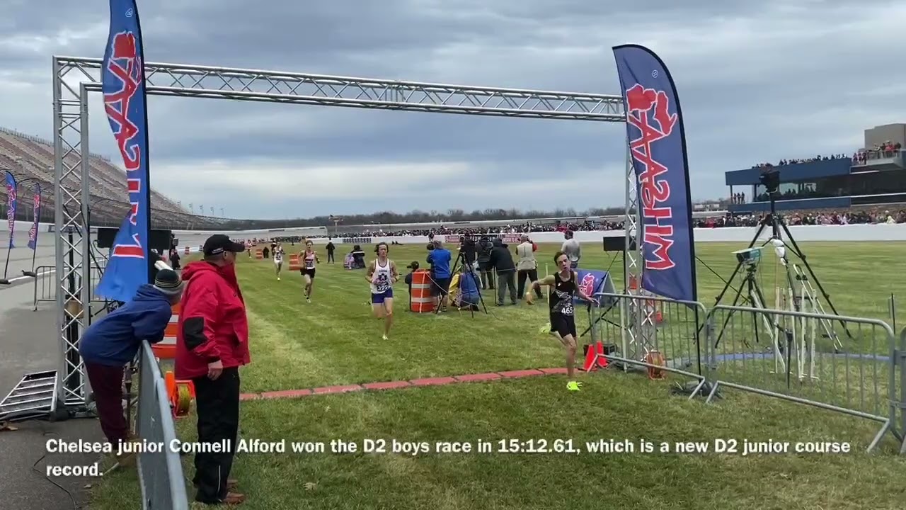 See Division 2 all-state boys cross the finish line at 2022 MHSAA L.P. cross country state finals