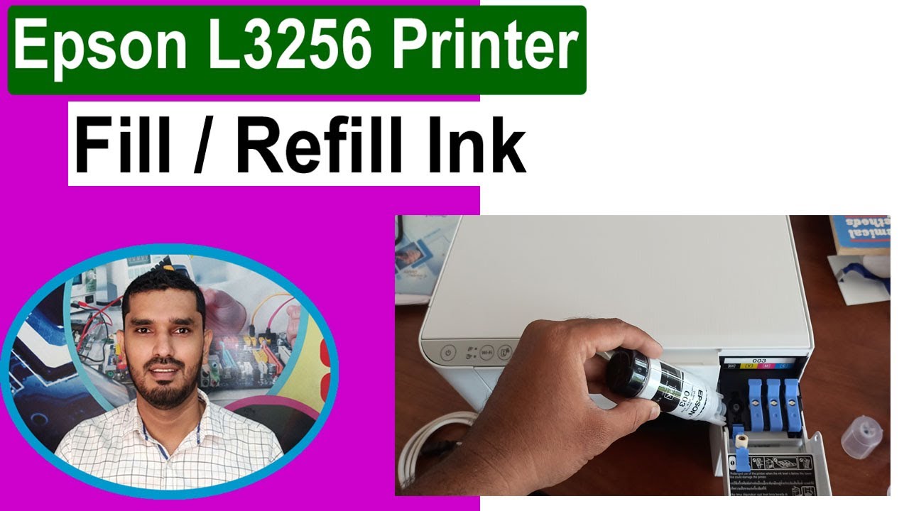 Epson L3256 Printer Ink Refill ll How To Fill Ink In Epson L3256