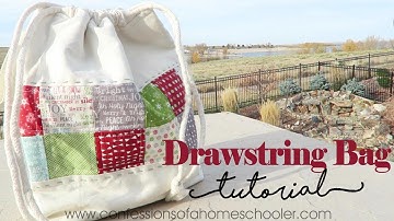 EASY Drawstring Squishy Bag // TUTORIAL
