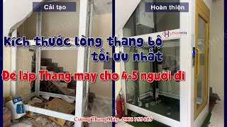 Thang Máy Gia Đình Mini Kích Thước Nhỏ Lắp Đặt Giữa Lòng Thang Bộ