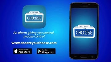 Snooze You Choose Alarm/Reminders App Promo/Ad