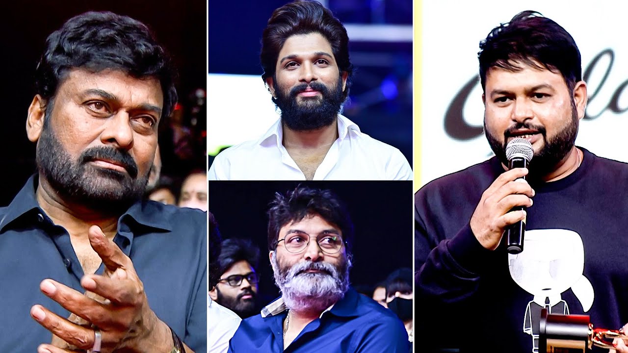 Megastar Chiranjeevi applauds Thaman's heartfelt words about Allu Arjun & Trivikram at South Awards