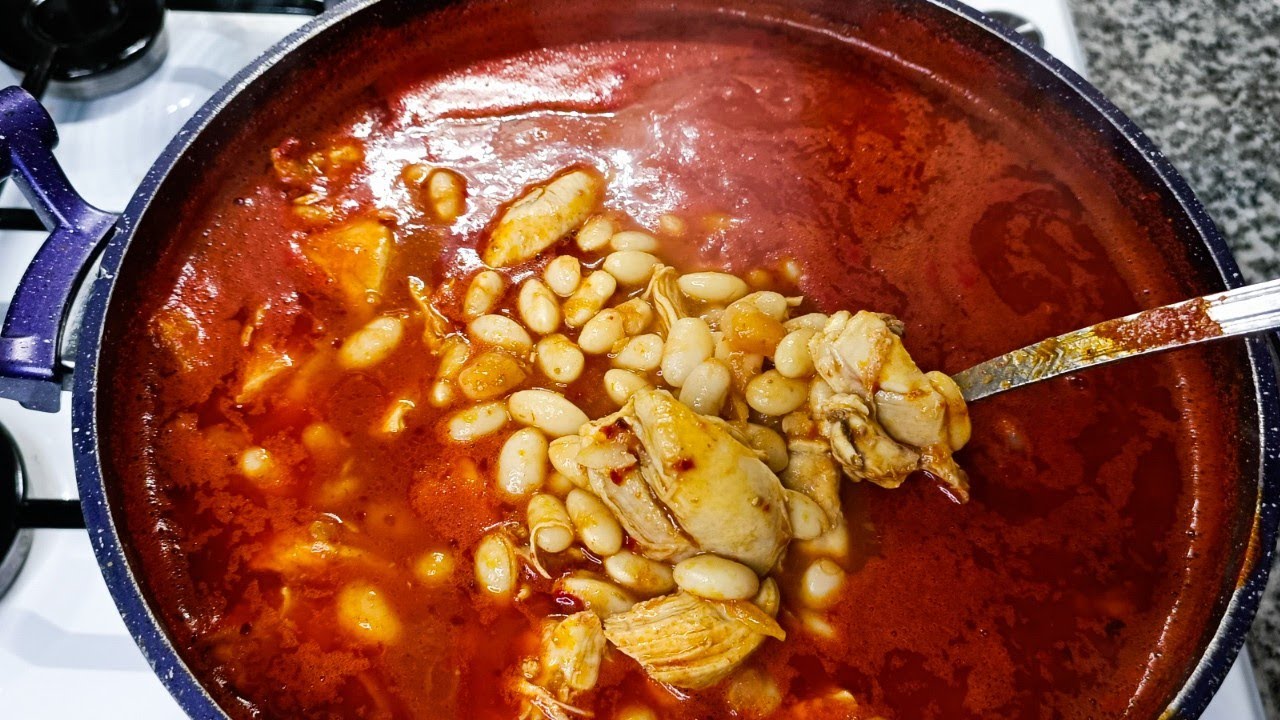 فاصوليا بيضاء بالدجاج ألذ غداء ممكن تحضرو بالشتاء