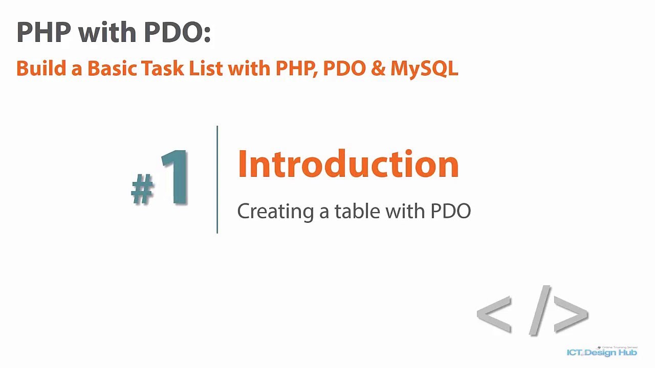 Creating a table with PDO - YouTube