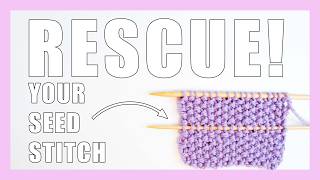 Seed Stitch Lifeline Tutorial | Rescue Your Knitting