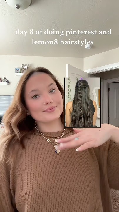  half up braid w/ mini braids today!! #hairstyle #hairtutorial # ...