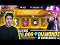 Buying 70,000💎 Diamonds & Titan Scar Dj Alok & Badges In Subscriber Account 😍 - Garena Free Fire