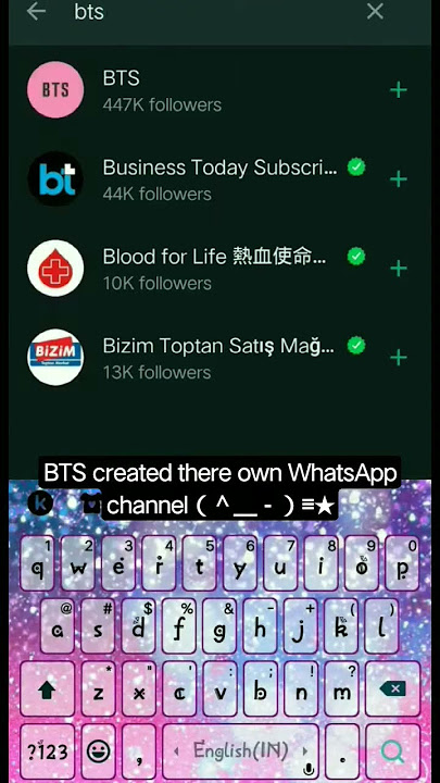 BTS create there own WhatsApp channel #bts #btsarmy #whatsapp #treanding