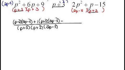 Rational Expressions pt. 3  5.2
