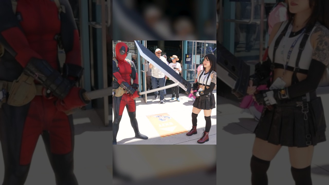 Deadpool vs Tifa 😫 #deadpool #tifa #cosplay
