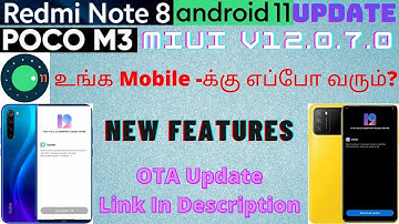 Redmi Note 8 Android 11 | Poco M3 New Update | Tamil