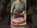 Giant Tomahawk Steak by the Forest Stream - Bep Lang #forestcooking #slowliving #cooking #asmr