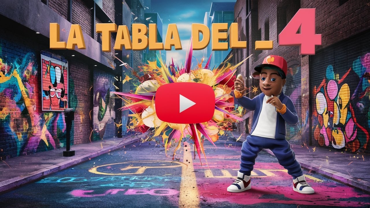 Rap de la tabla de multiplicar del 4 🎤🔢 ¡aprende la tabla del 4! 🎉
