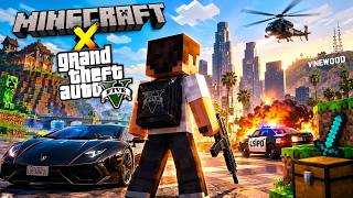 Minecraft X GTA 5 😱 What Happens When Los Santos Meets Minecraft?! screenshot 3